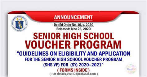 shs voucher application|Senior High School Voucher Application for SY 2021.